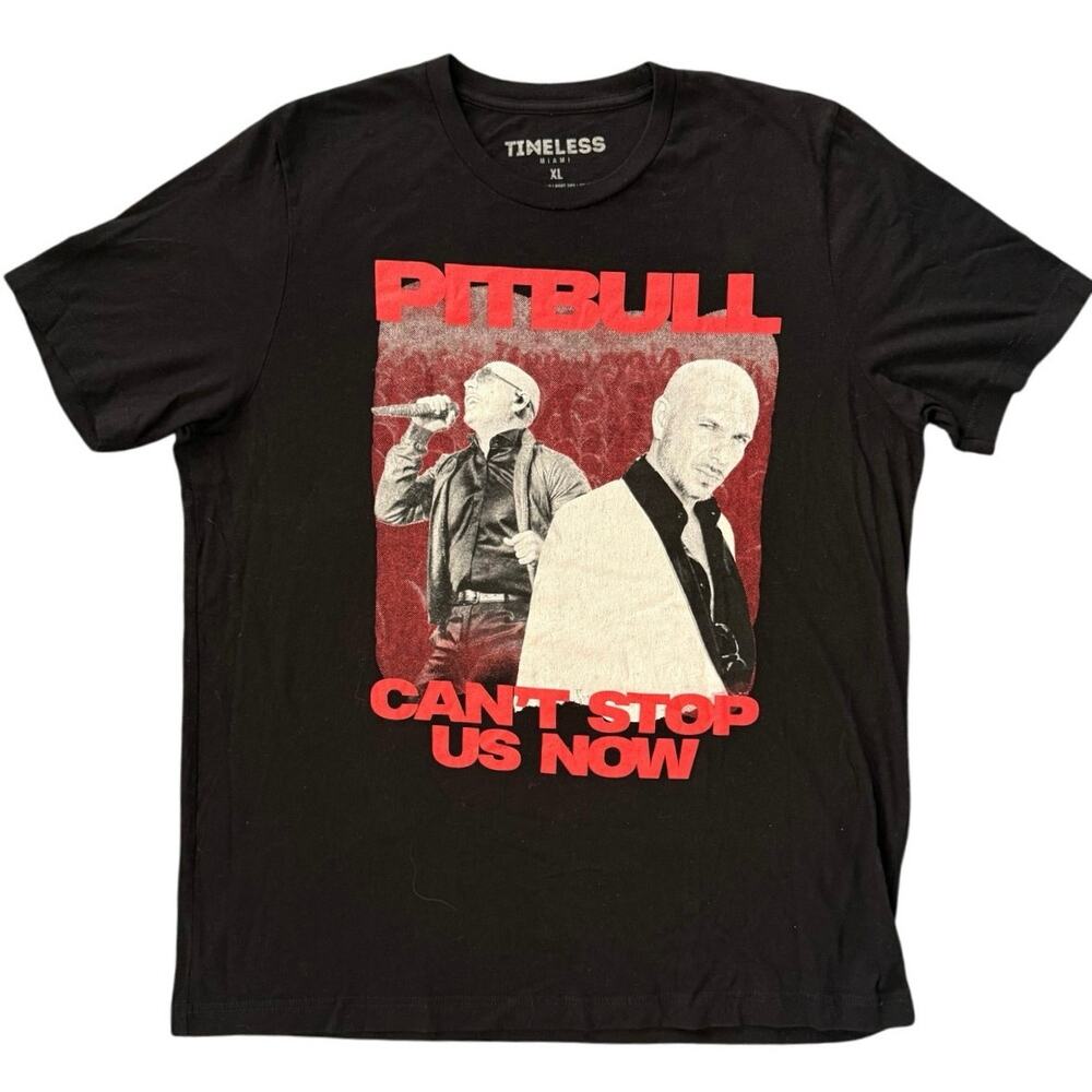 Pit Bull Can’t Stop Us Now Summer Tour 2022 Double Sided Shirt Adult XL